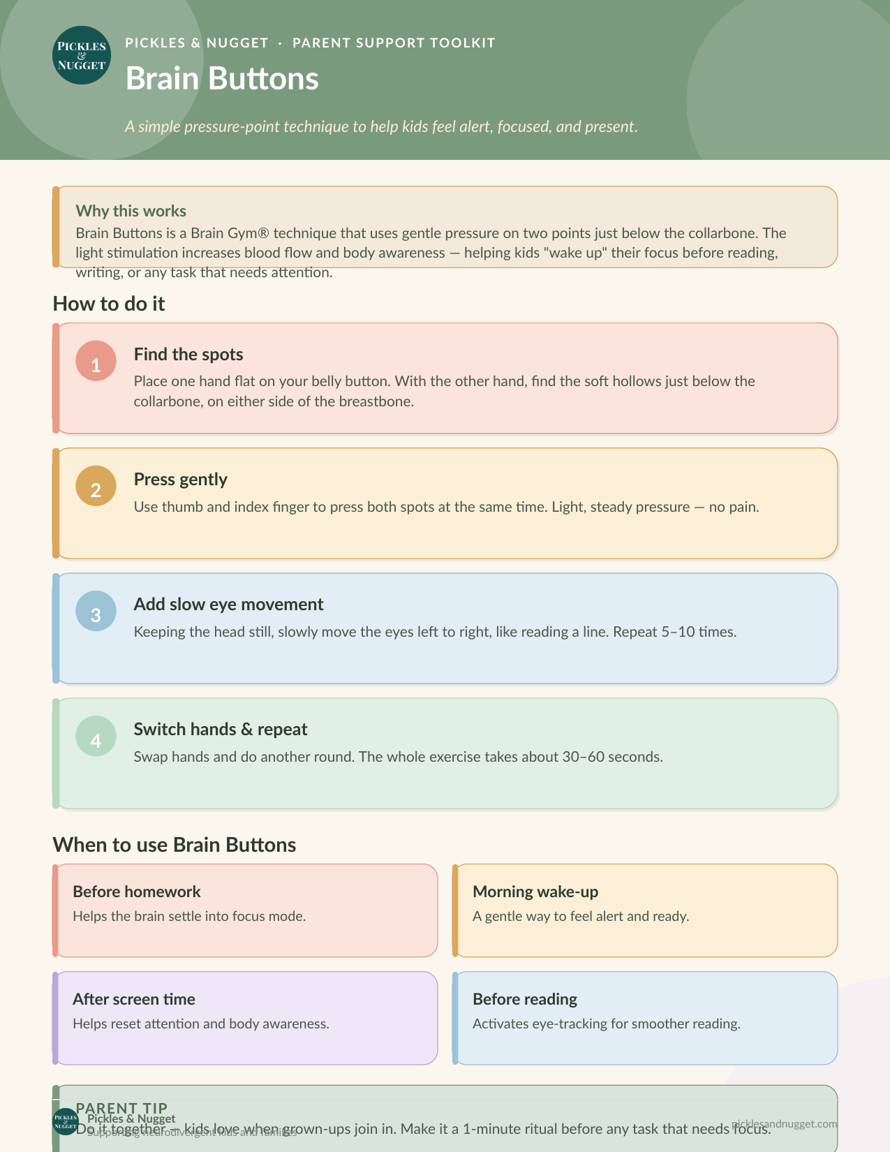 Brain Boost Activities for ADHD Kids | Pickles & Nugget
